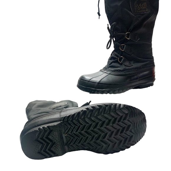 Vintage SOREL Snowlion Black Insulated Waterproof Snow Boots - Picture 7 of 11